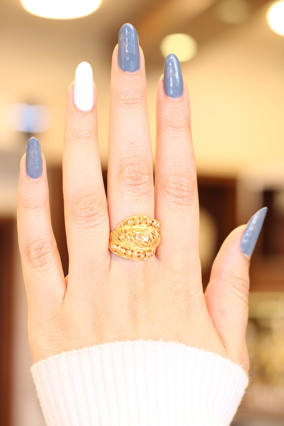 21K Gold Fancy Ring by Saeed Jewelry - Image 2