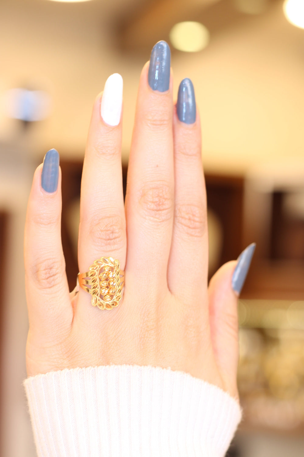 21K Gold Fancy Ring by Saeed Jewelry - Image 2