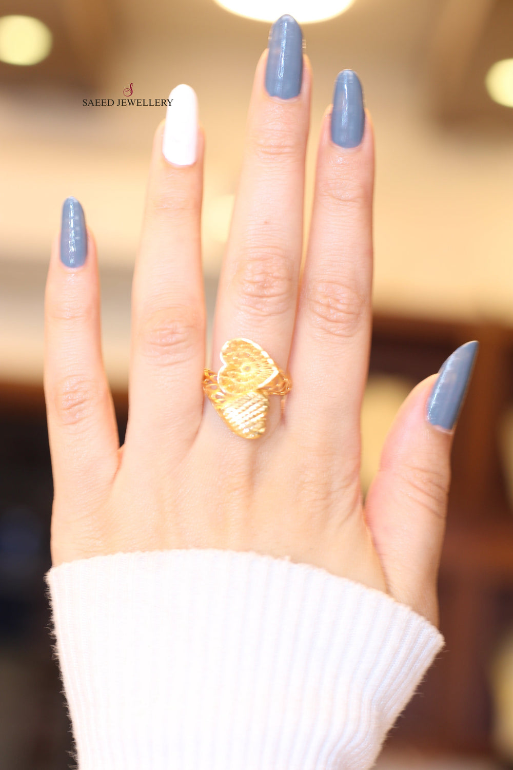 21K Gold Fancy Ring by Saeed Jewelry - Image 2