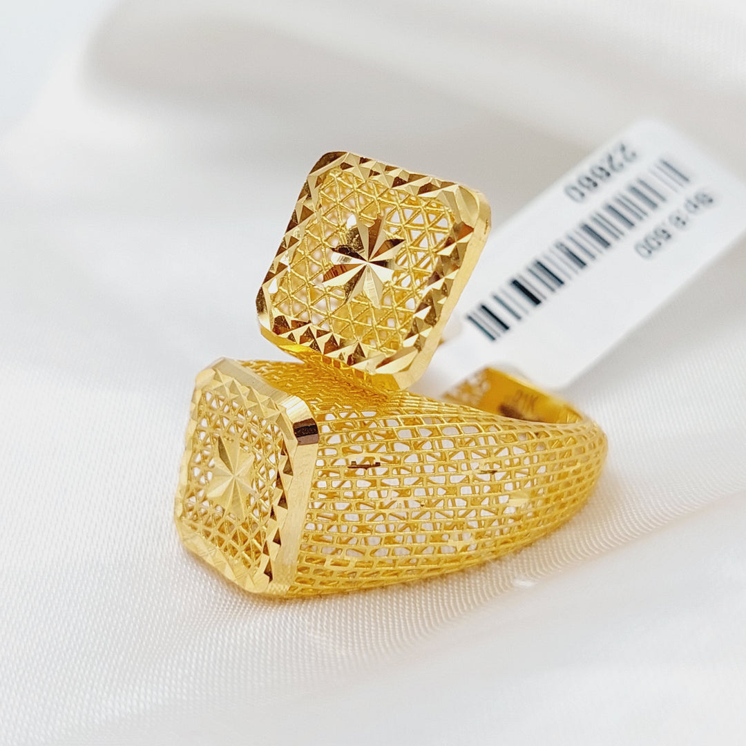 21K Gold Fancy Ring by Saeed Jewelry - Image 3