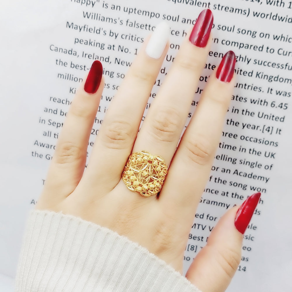 21K Gold Fancy Ring by Saeed Jewelry - Image 2