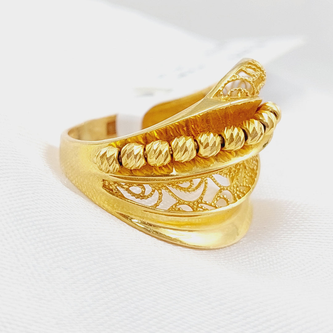 21K Gold Fancy Ring by Saeed Jewelry - Image 3