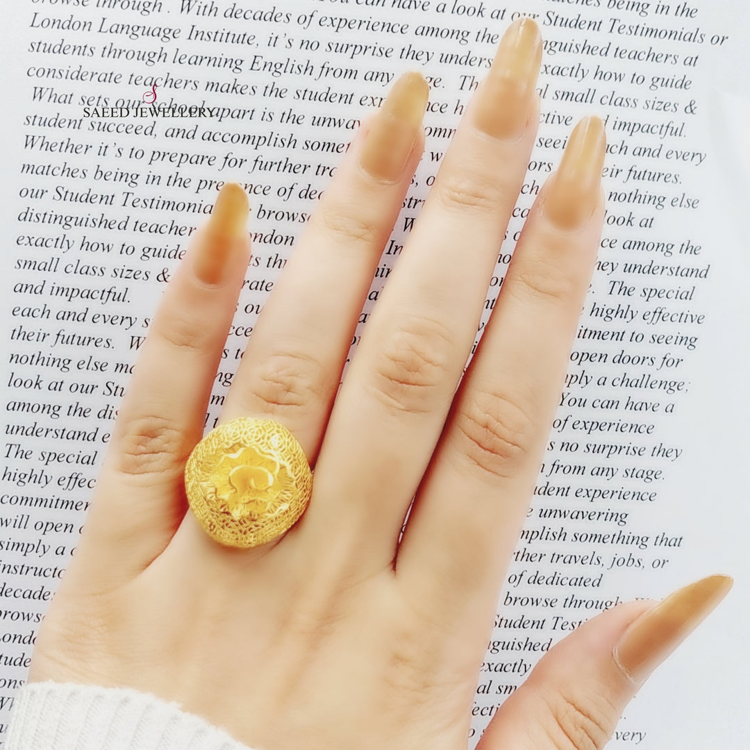 21K Gold Fancy Ring by Saeed Jewelry - Image 3