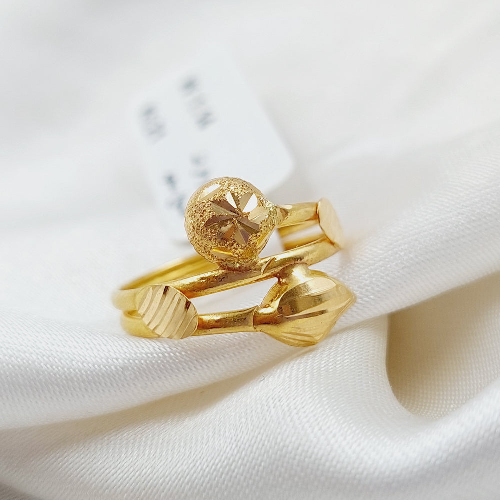 21K Fancy Ring Made of 21K Yellow Gold by Saeed Jewelry-23933