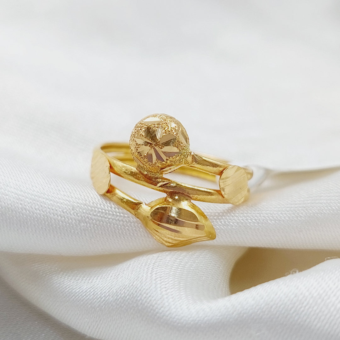 21K Fancy Ring Made of 21K Yellow Gold by Saeed Jewelry-23933