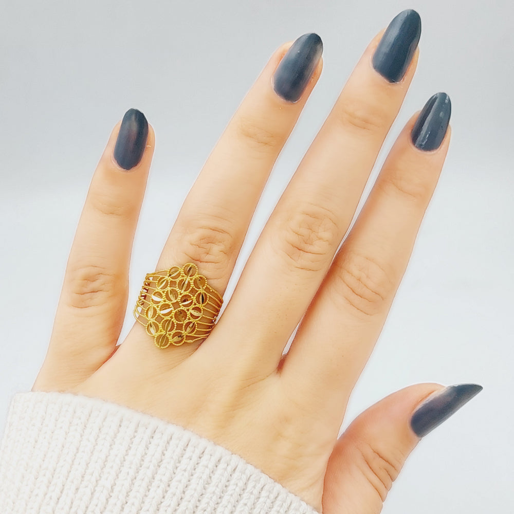 21K Gold Fancy Ring by Saeed Jewelry - Image 2