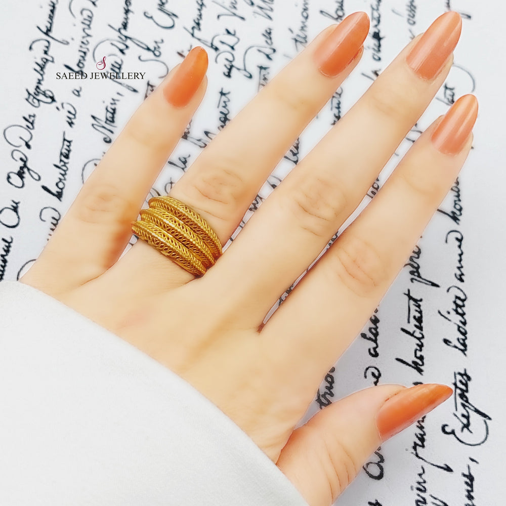 21K Gold Fancy Ring by Saeed Jewelry - Image 2