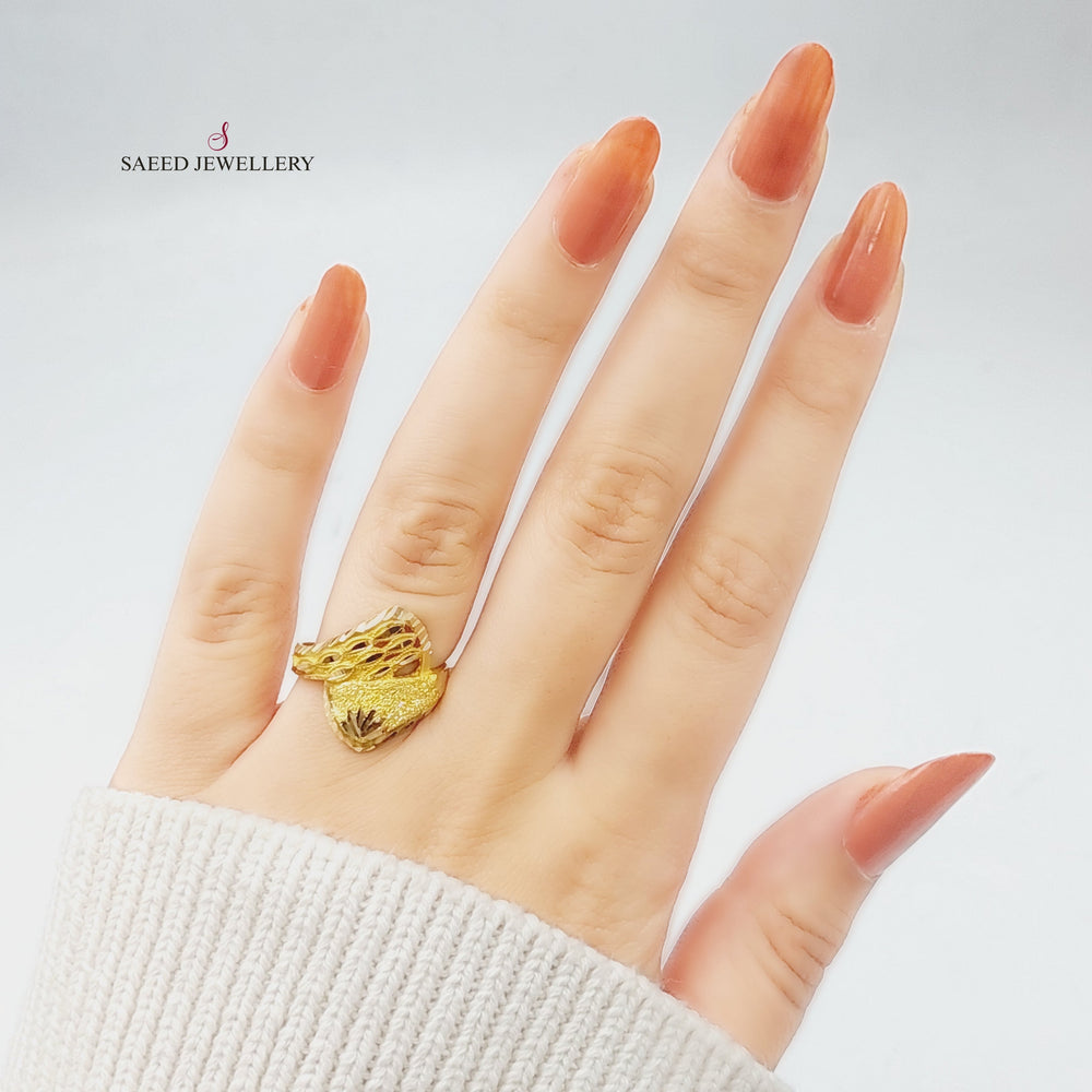 21K Fancy Ring Made of 21K Yellow Gold by Saeed Jewelry-25751