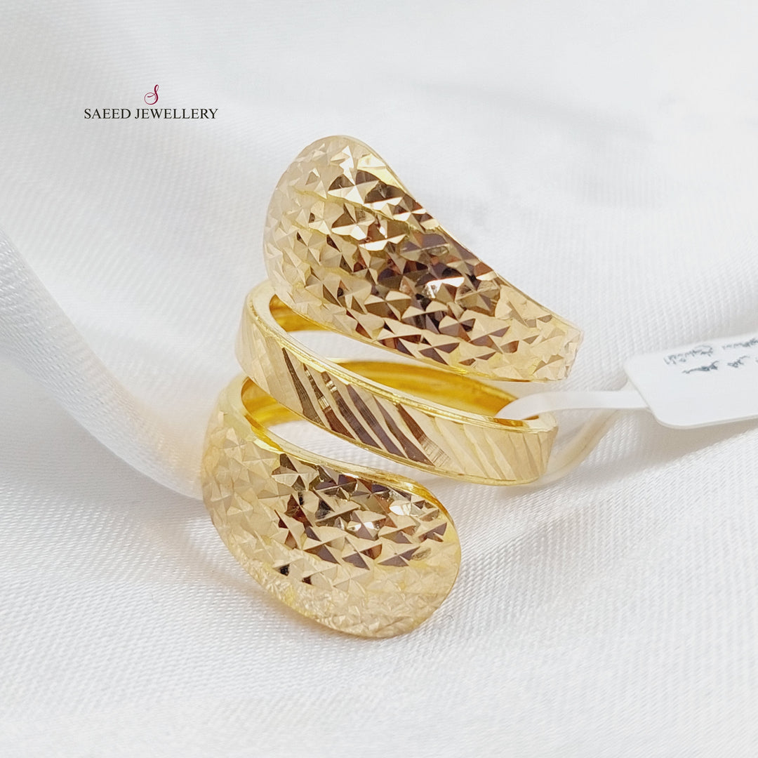 21K Fancy Ring Made of 21K Yellow Gold by Saeed Jewelry-26092