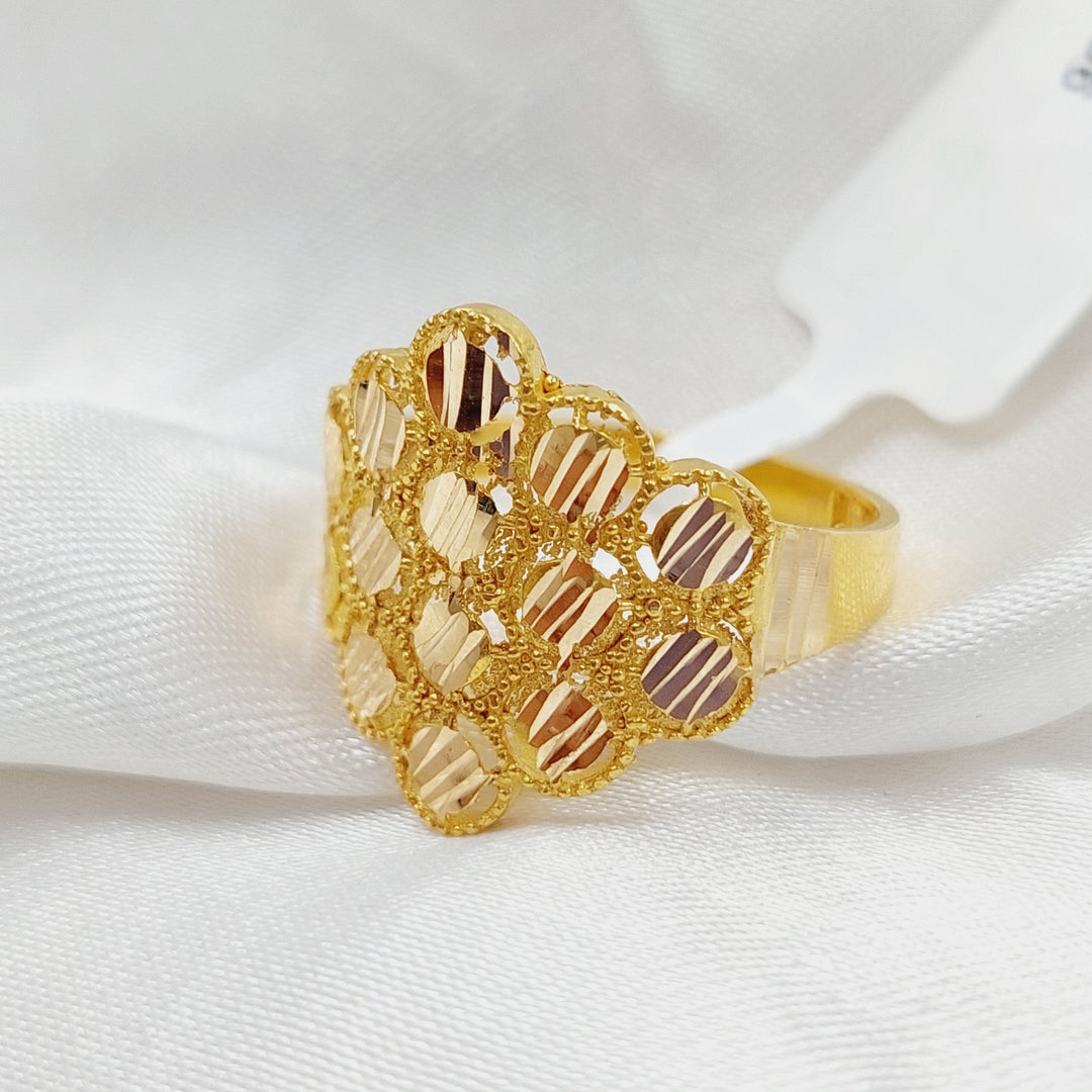 21K Fancy Ring Made of 21K Yellow Gold by Saeed Jewelry-26340