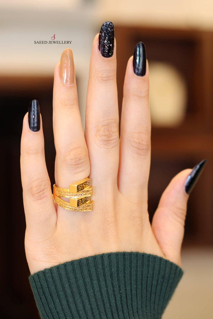 21K Gold Fancy Ring by Saeed Jewelry - Image 3