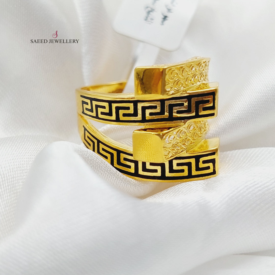 21K Fancy Ring Made of 21K Yellow Gold by Saeed Jewelry-26578