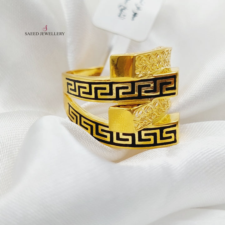 21K Fancy Ring Made of 21K Yellow Gold by Saeed Jewelry-26578