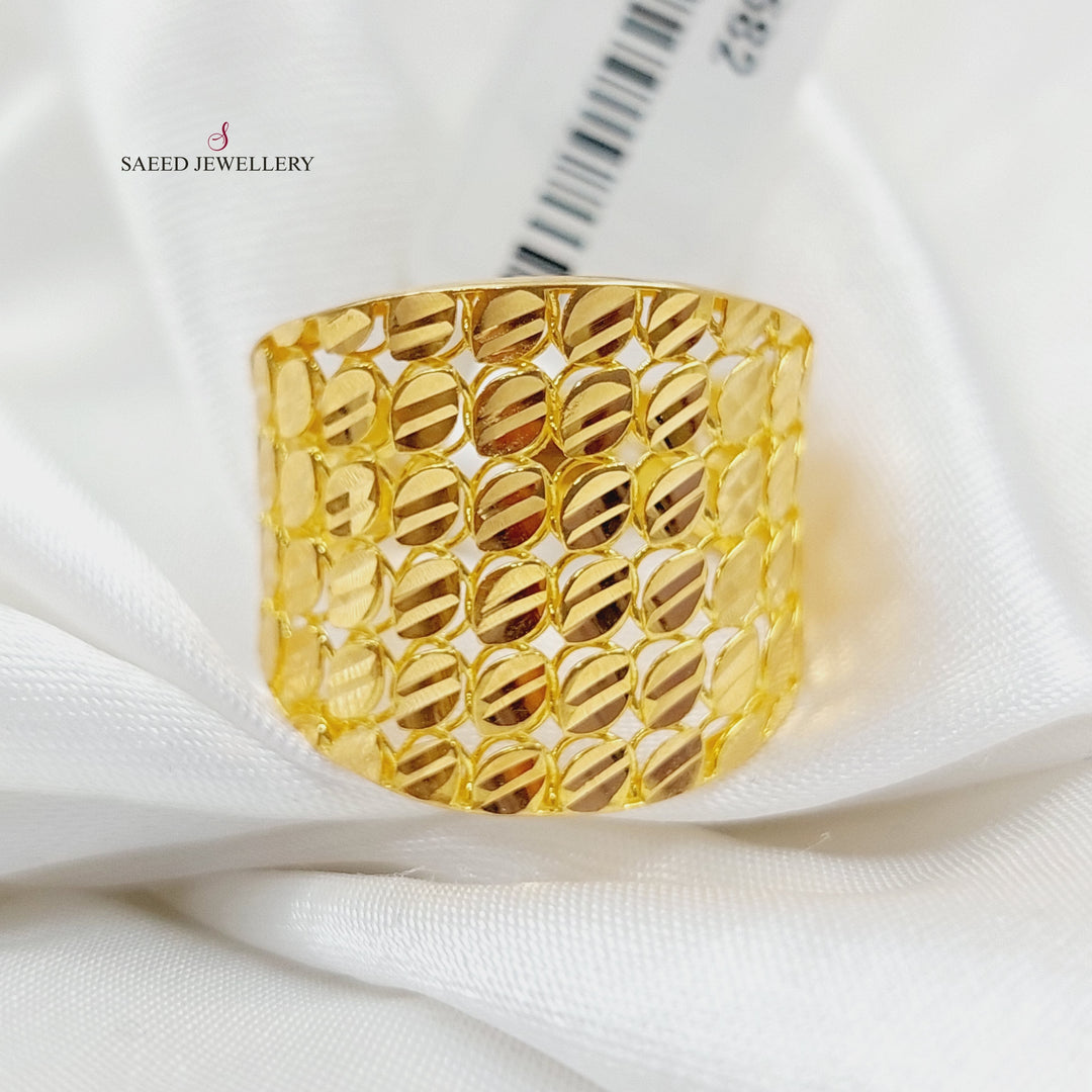 21K Fancy Ring Made of 21K Yellow Gold by Saeed Jewelry-26579