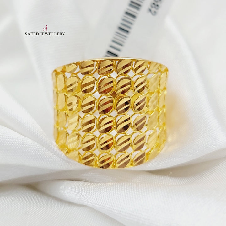21K Fancy Ring Made of 21K Yellow Gold by Saeed Jewelry-26579
