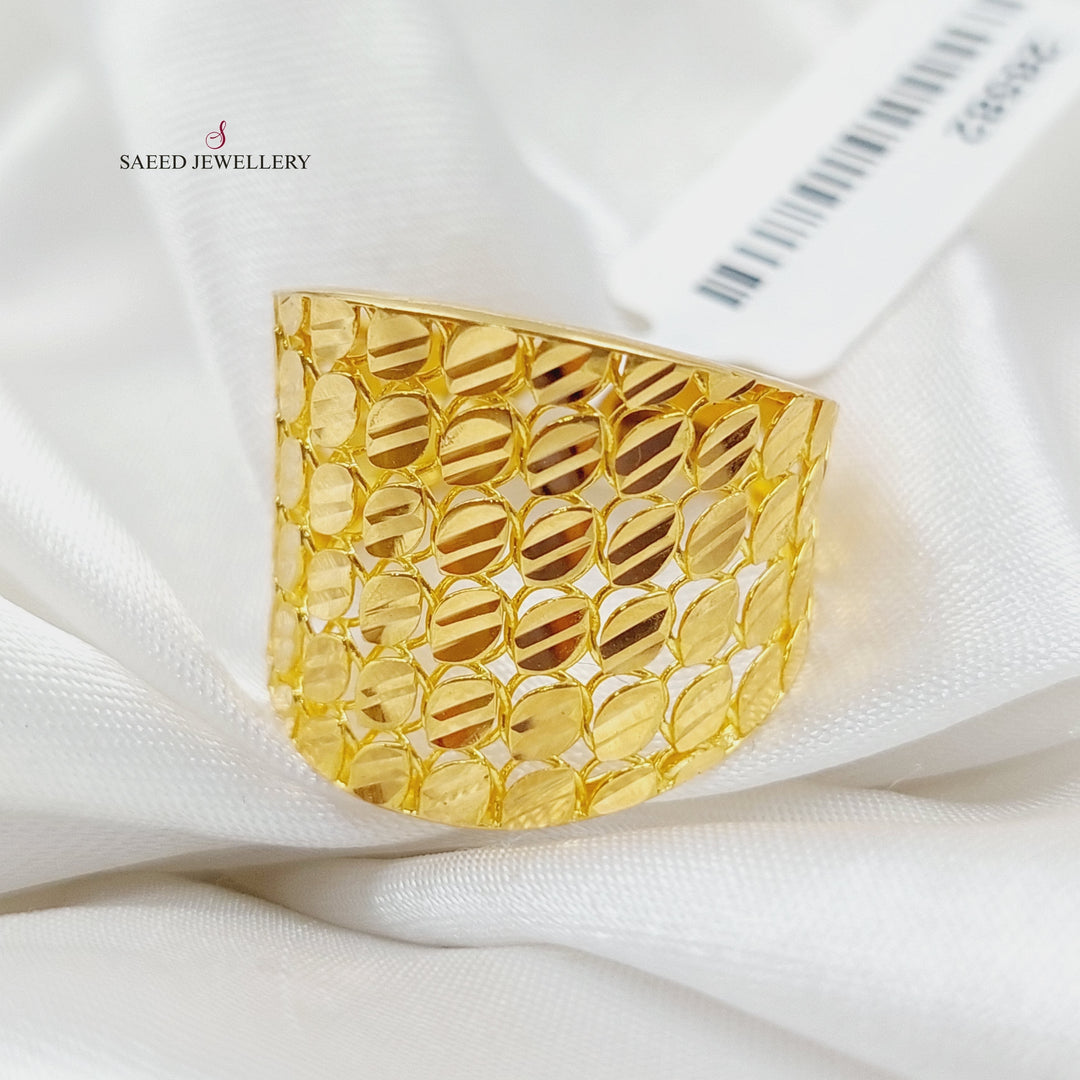 21K Fancy Ring Made of 21K Yellow Gold by Saeed Jewelry-26579