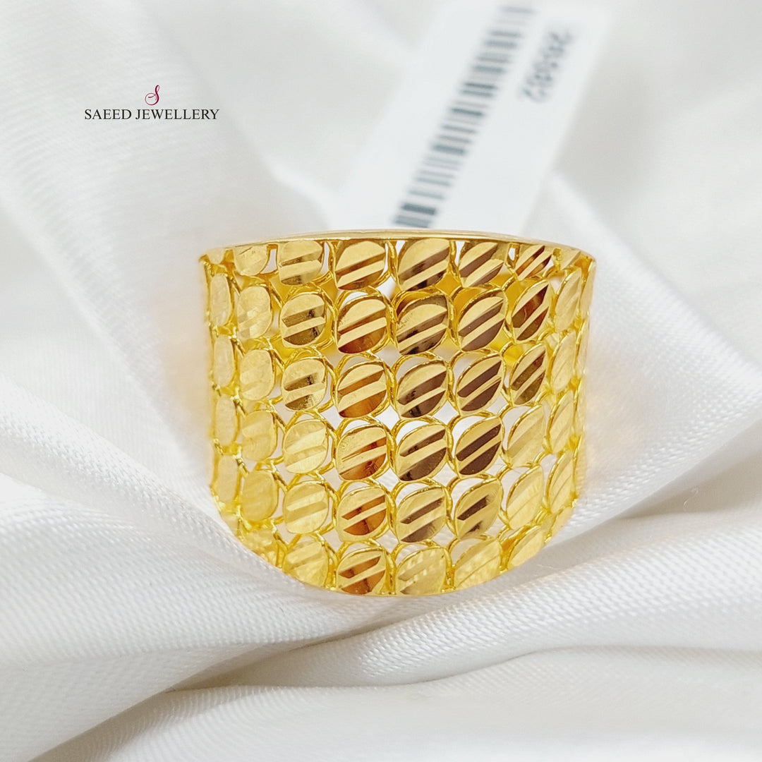 21K Fancy Ring Made of 21K Yellow Gold by Saeed Jewelry-26579