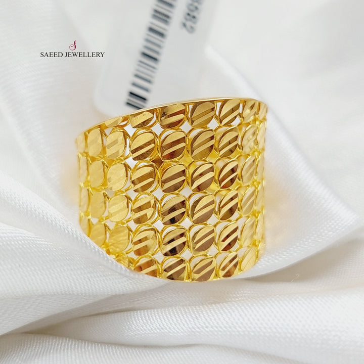21K Fancy Ring Made of 21K Yellow Gold by Saeed Jewelry-26579