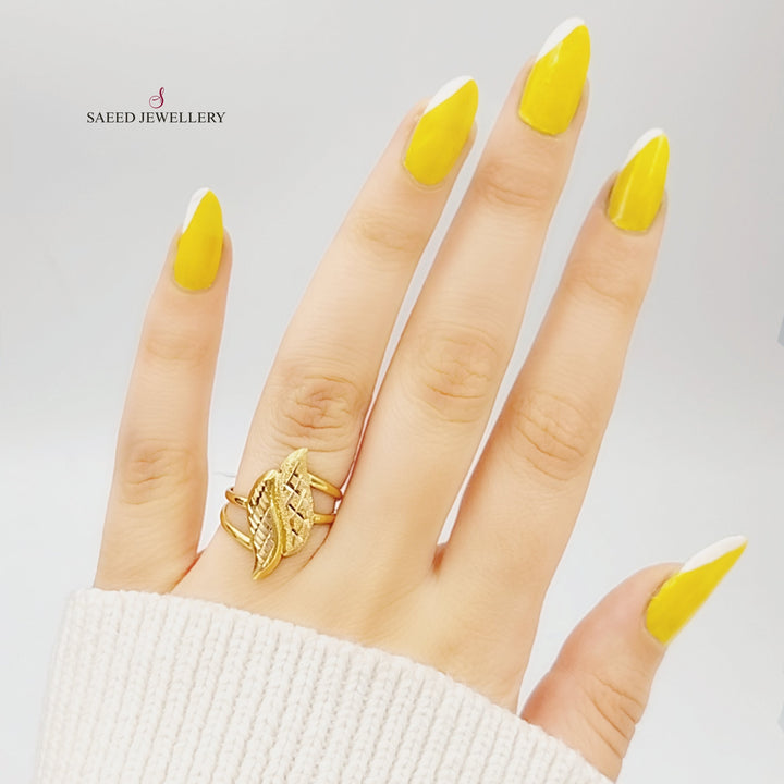 21K Fancy Ring Made of 21K Yellow Gold by Saeed Jewelry-26596