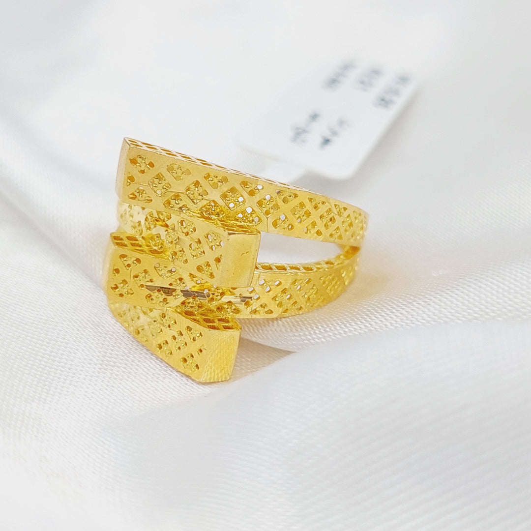 21K Fancy Ring Made of 21K Yellow Gold by Saeed Jewelry-26709