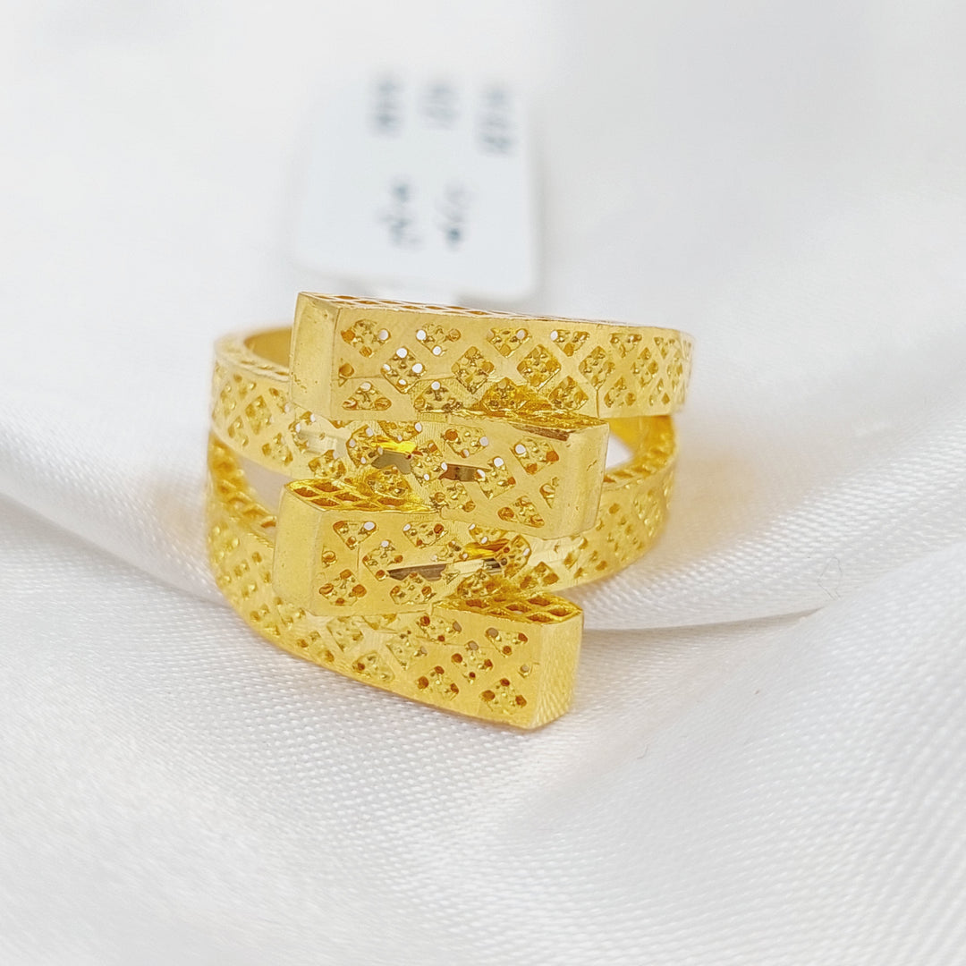 21K Fancy Ring Made of 21K Yellow Gold by Saeed Jewelry-26709