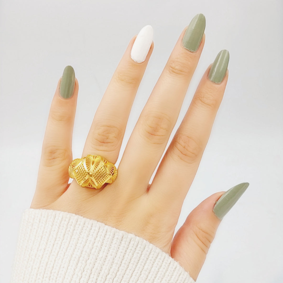 21K Gold Fancy Ring by Saeed Jewelry - Image 4