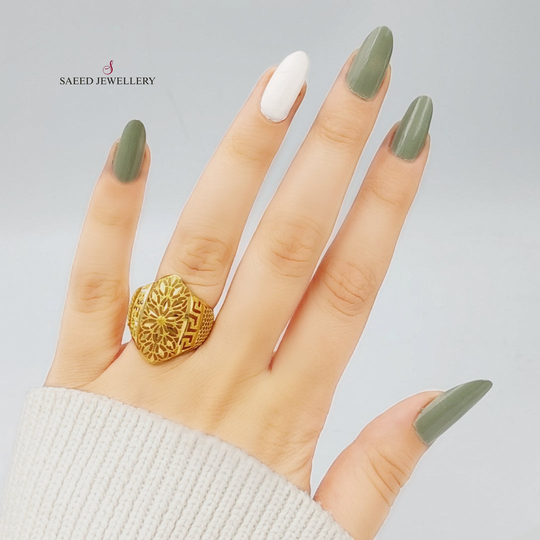 21K Gold Fancy Ring by Saeed Jewelry - Image 4