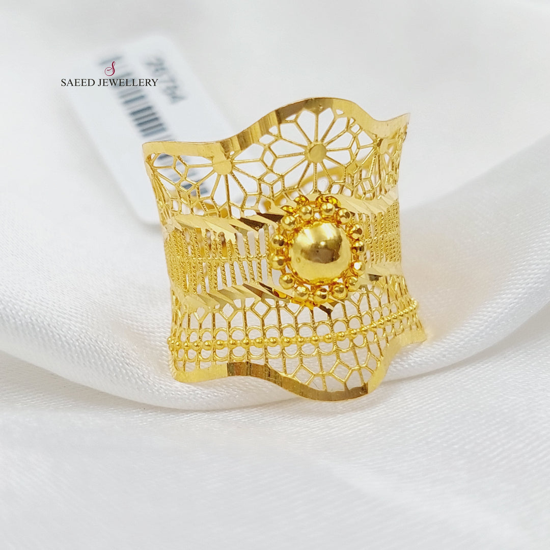 21K Gold Fancy Ring by Saeed Jewelry - Image 3