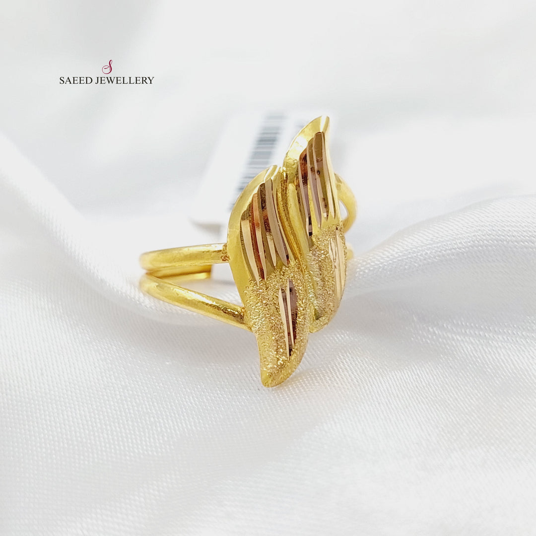 21K Fancy Ring Made of 21K Yellow Gold by Saeed Jewelry-27091