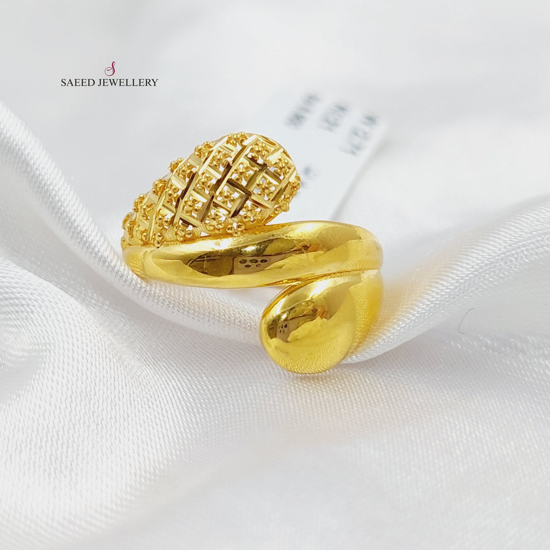 21K Fancy Ring Made of 21K Yellow Gold by Saeed Jewelry-27102