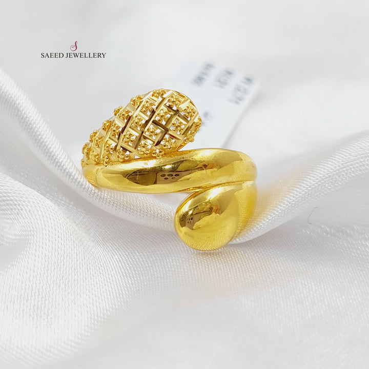 21K Fancy Ring Made of 21K Yellow Gold by Saeed Jewelry-27102