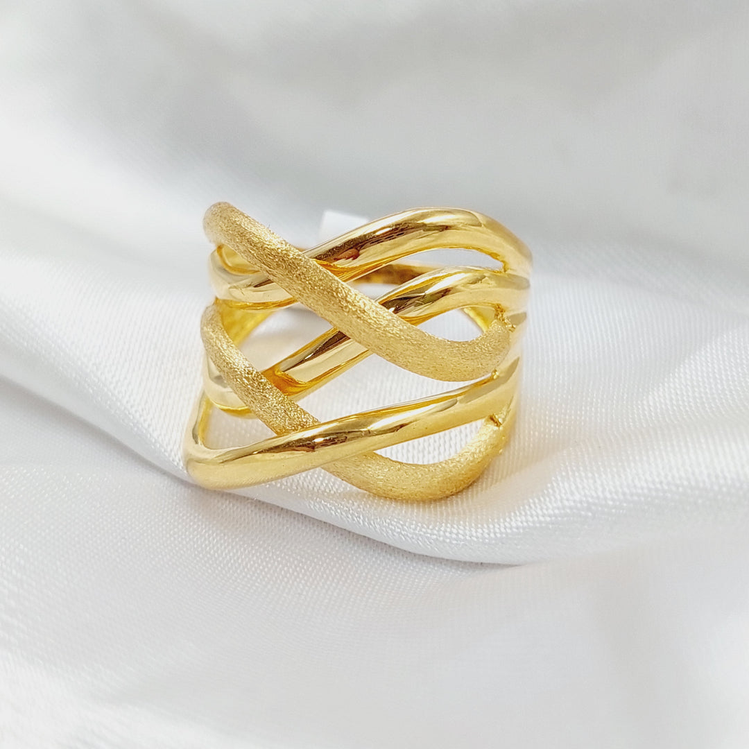 21K Fancy Ring Made of 21K Yellow Gold by Saeed Jewelry-27252