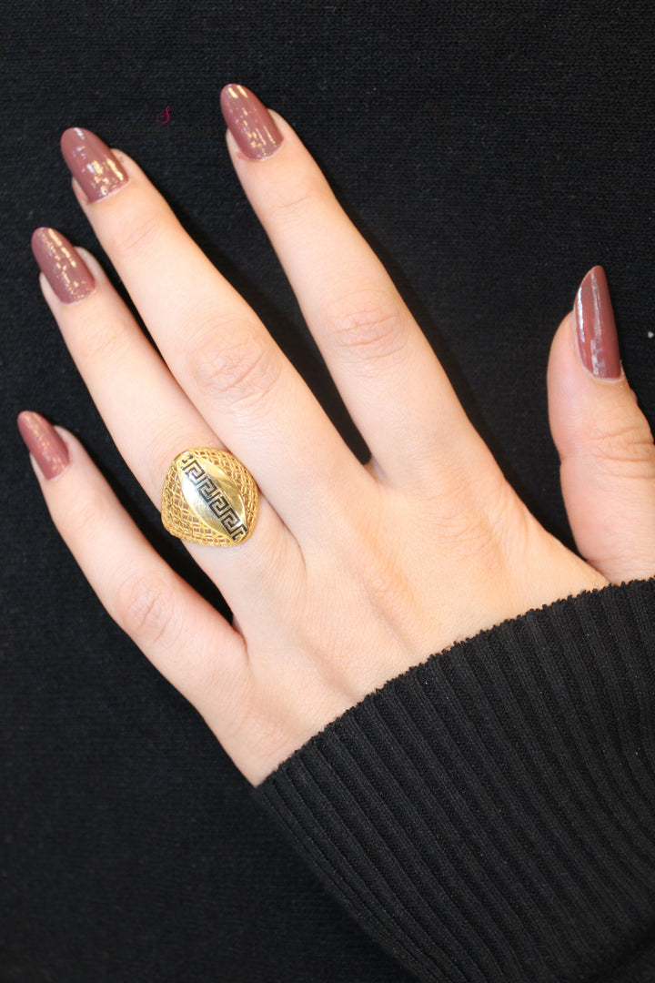 21K Gold Fancy Ring by Saeed Jewelry - Image 2