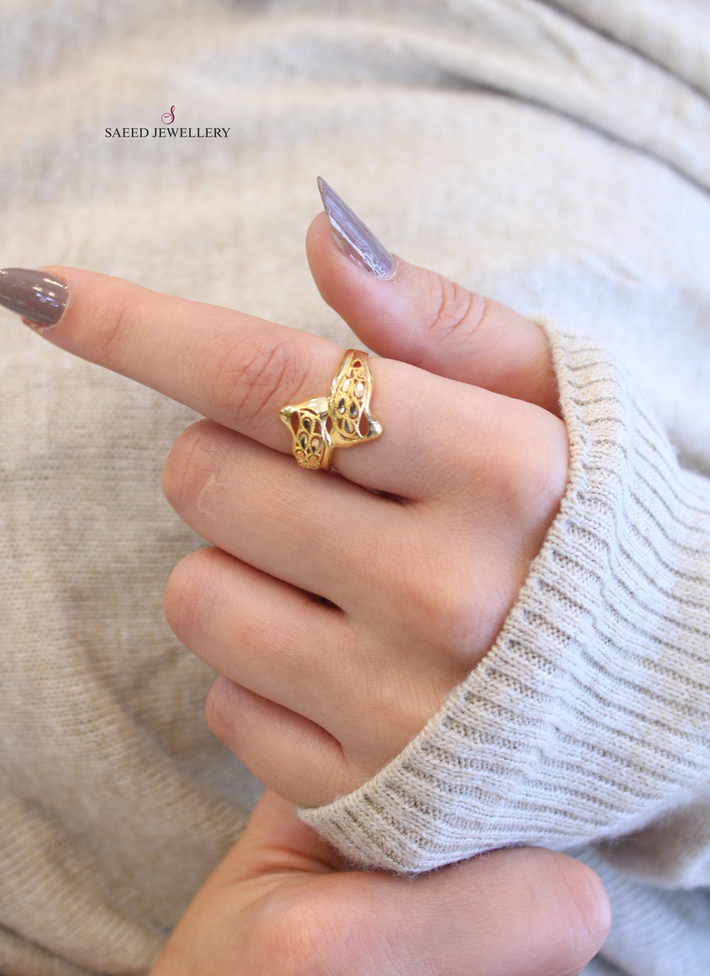 21K Gold Fancy Ring by Saeed Jewelry - Image 2