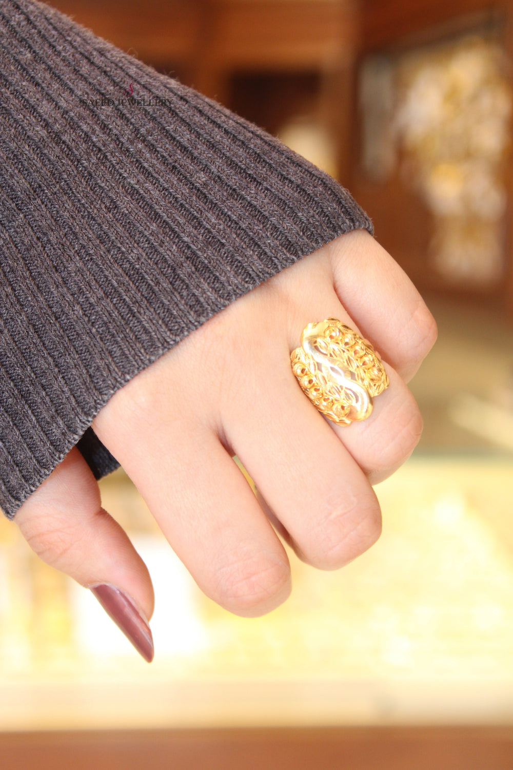 21K Gold Fancy Ring by Saeed Jewelry - Image 2