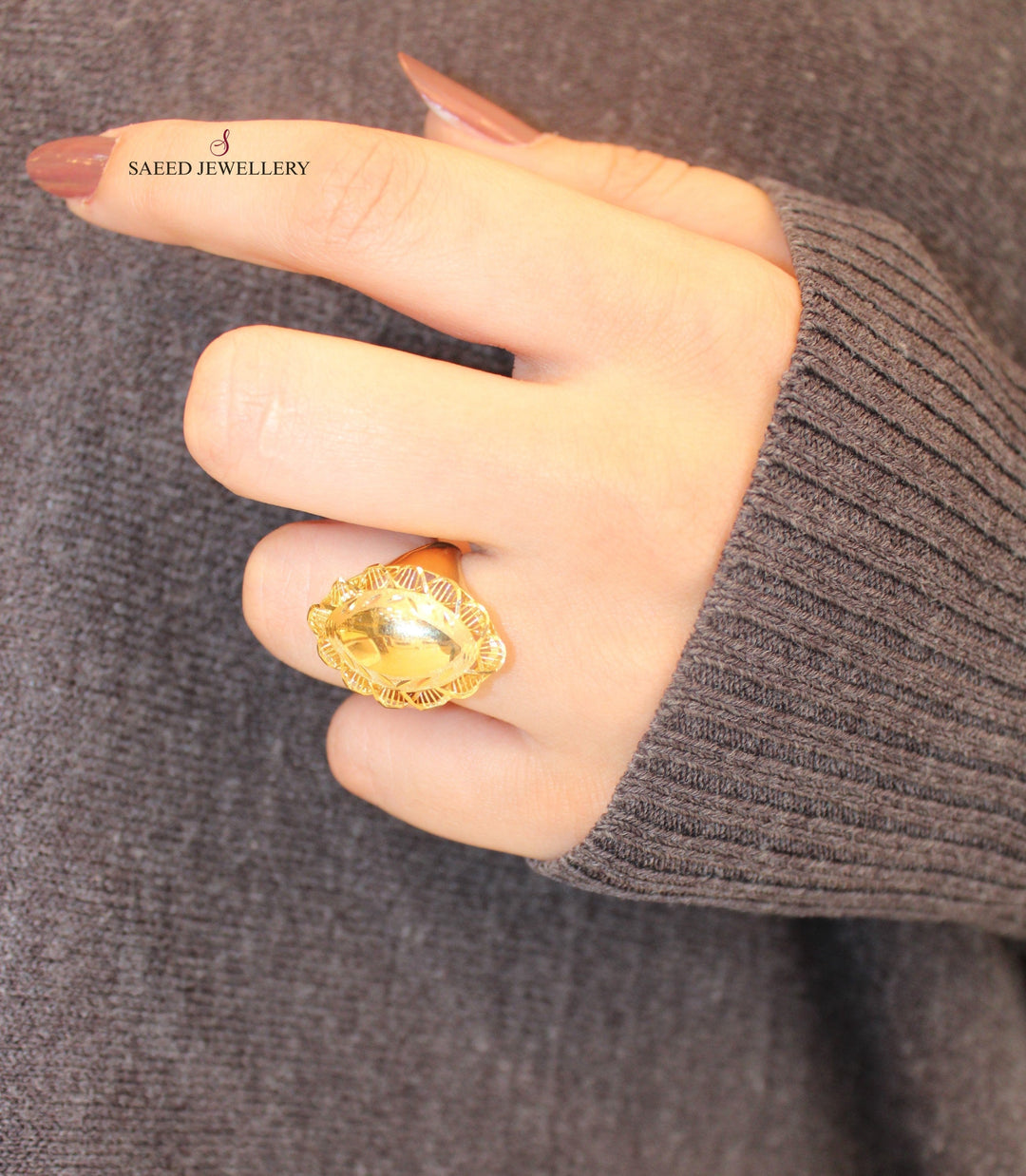 21K Gold Fancy Ring by Saeed Jewelry - Image 2