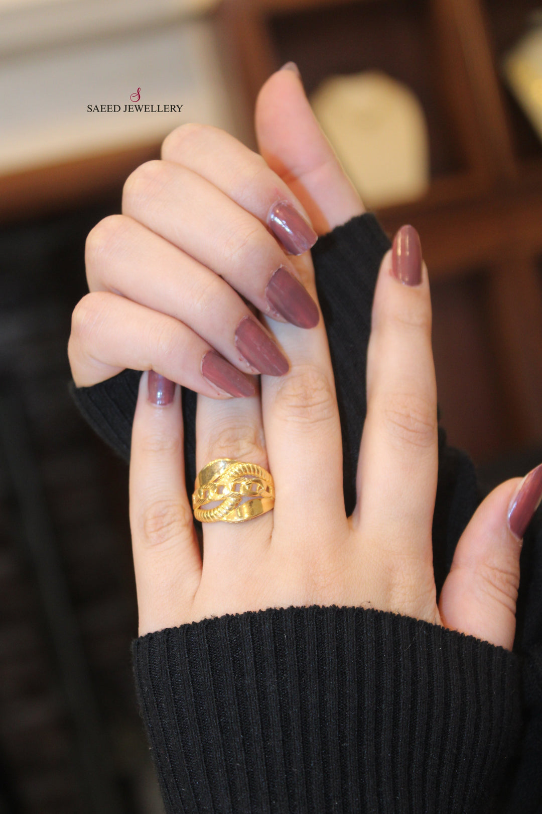 21K Gold Fancy Ring by Saeed Jewelry - Image 2