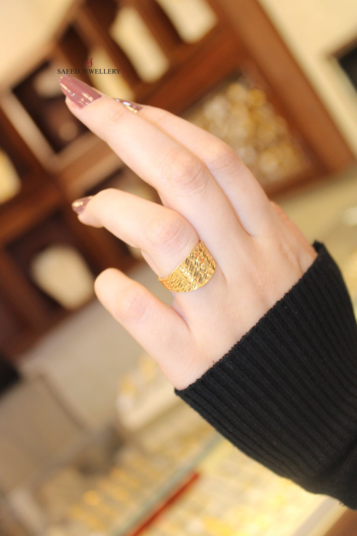 21K Gold Fancy Ring by Saeed Jewelry - Image 1