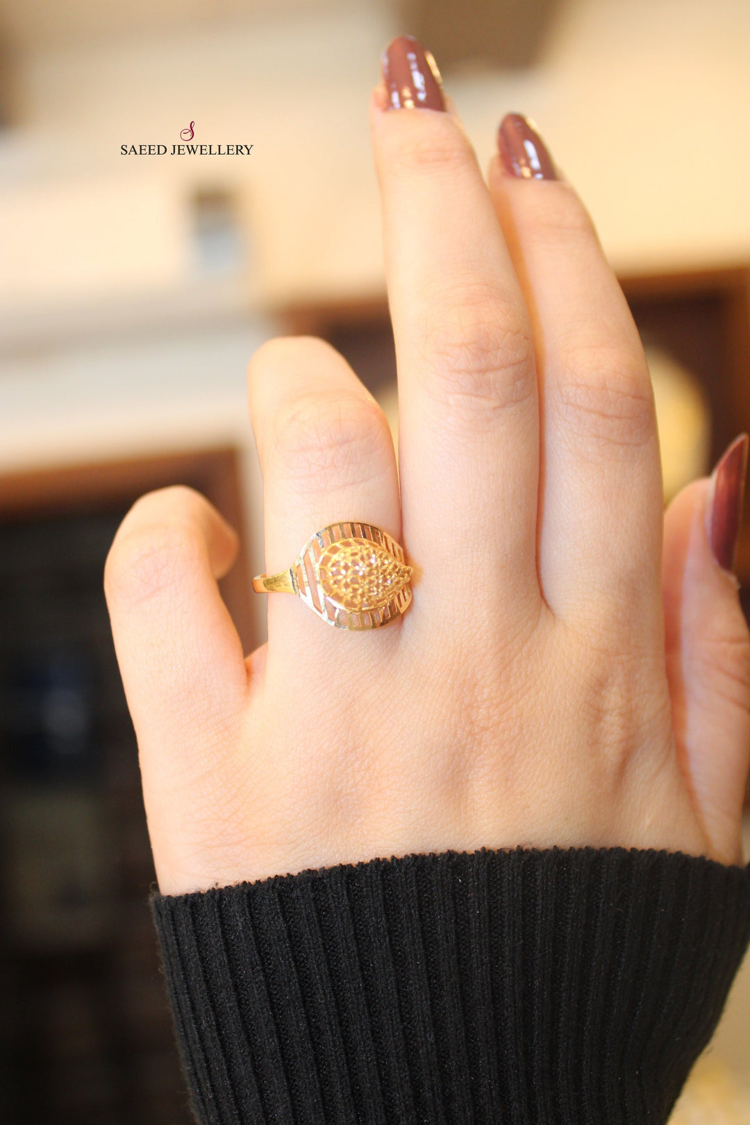 21K Gold Fancy Ring by Saeed Jewelry - Image 3