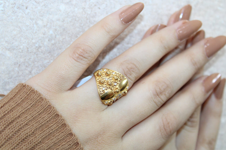 21K Gold Fancy Ring by Saeed Jewelry - Image 2