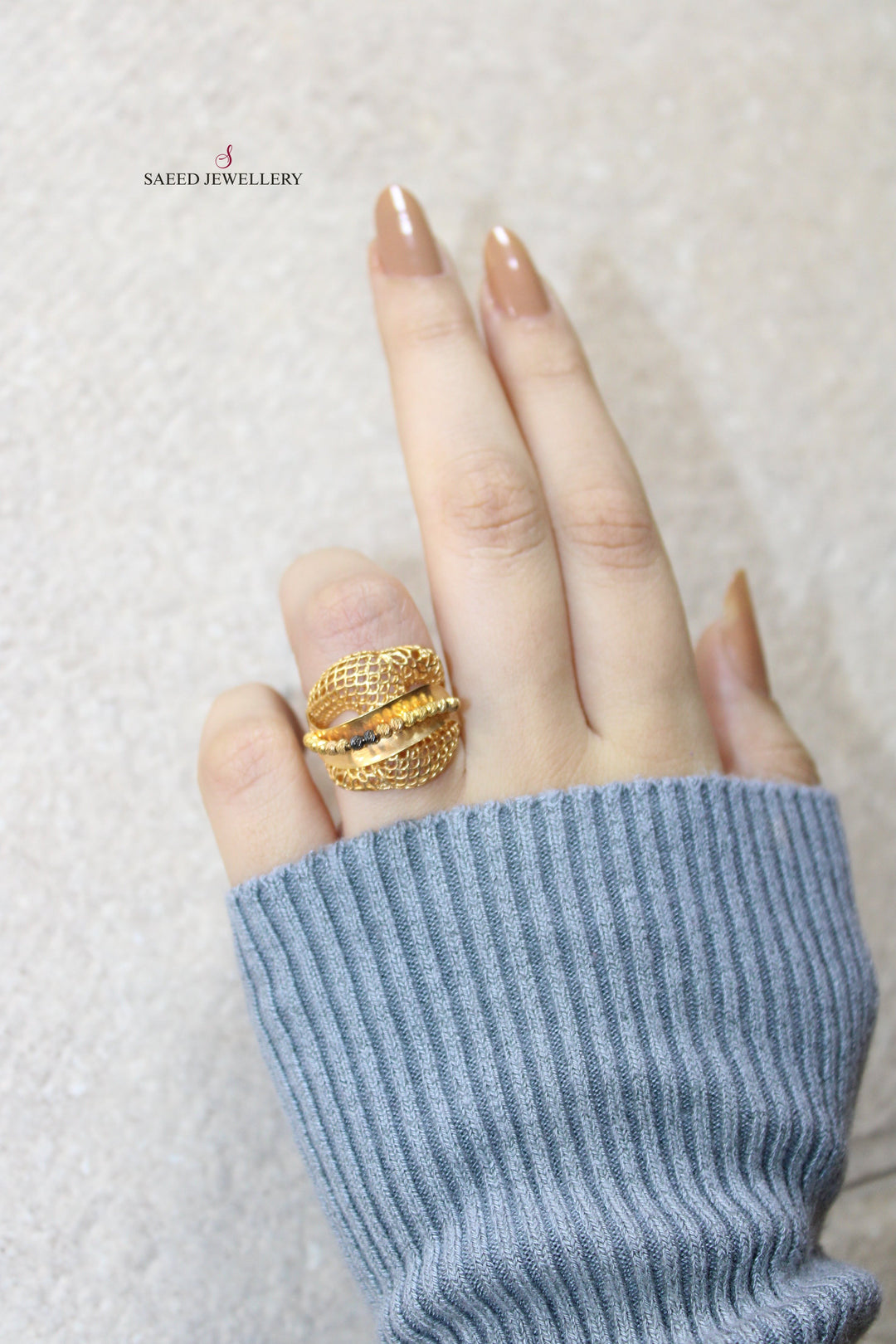 21K Gold Fancy Ring by Saeed Jewelry - Image 7