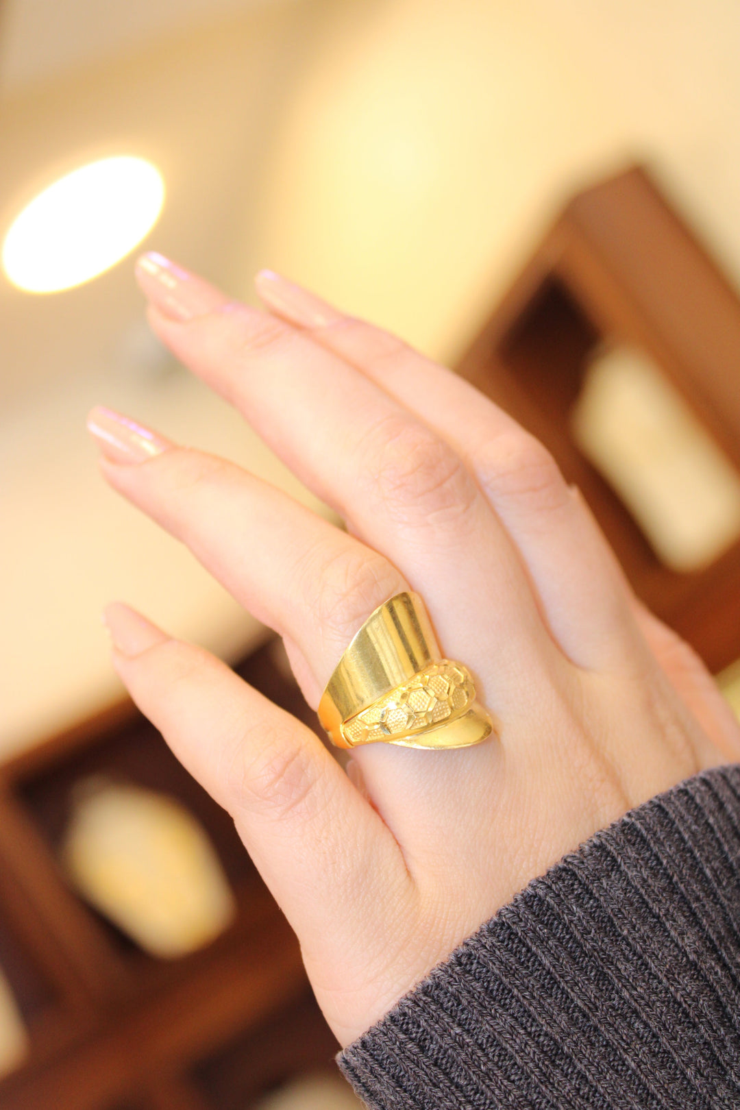 21K Gold Fancy Ring by Saeed Jewelry - Image 2