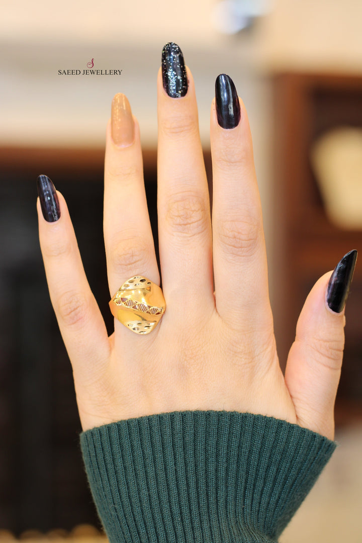 21K Gold Fancy Ring by Saeed Jewelry - Image 3