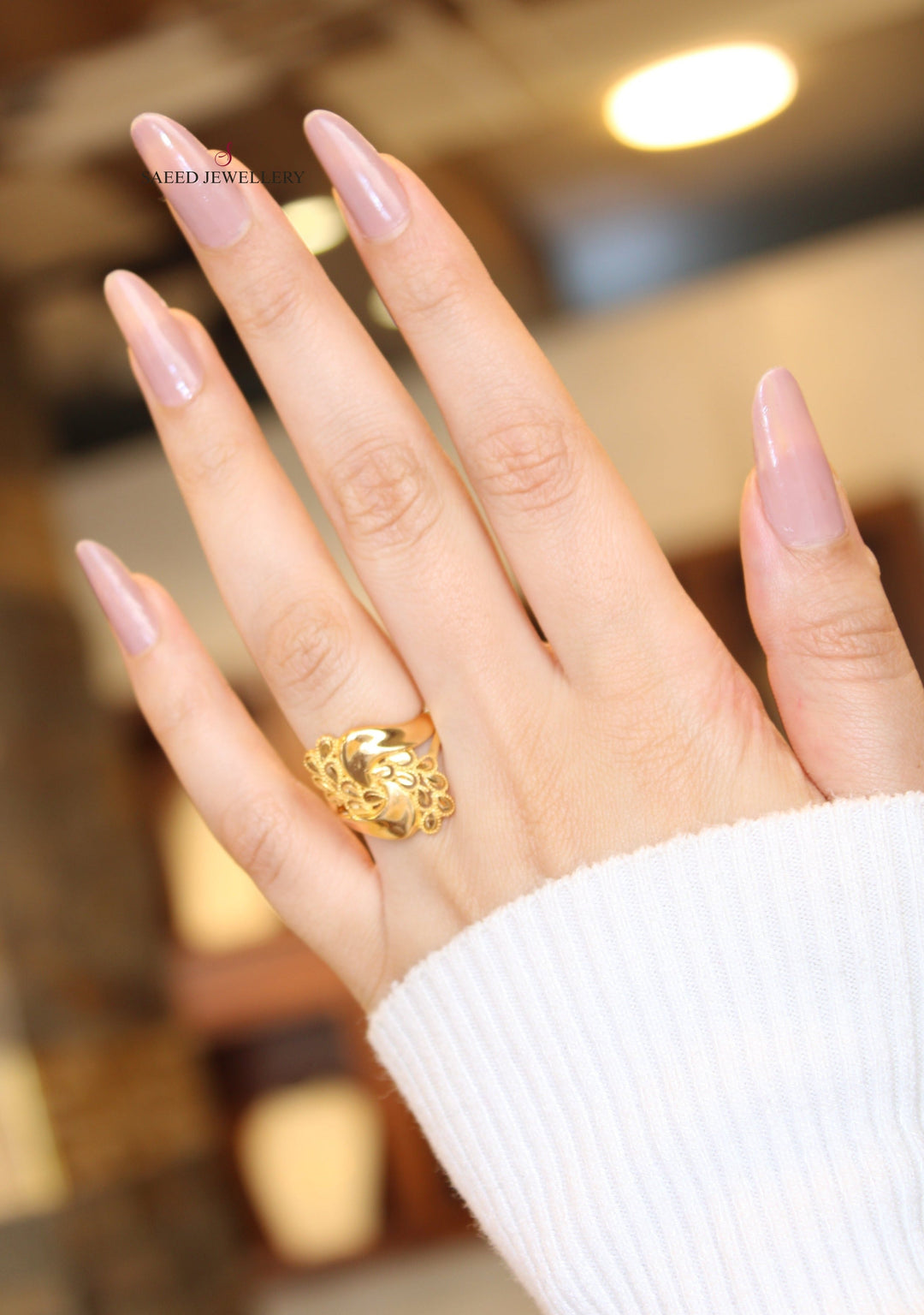 21K Gold Fancy Ring by Saeed Jewelry - Image 2