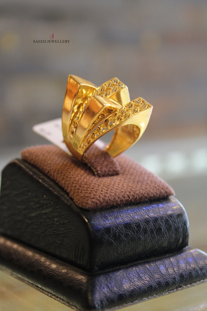 21K Gold Fancy Ring by Saeed Jewelry - Image 3