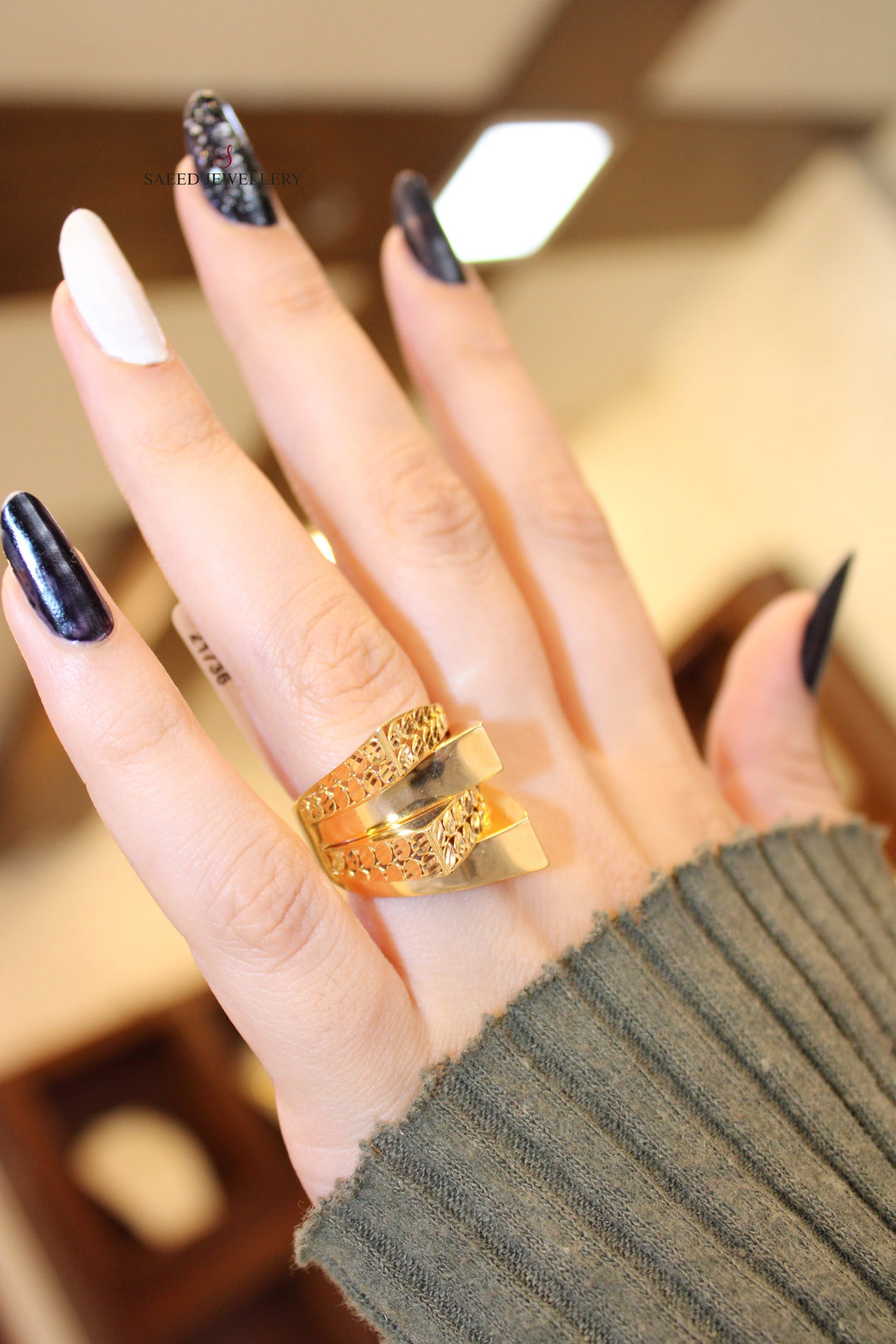 21K Gold Fancy Ring by Saeed Jewelry - Image 7