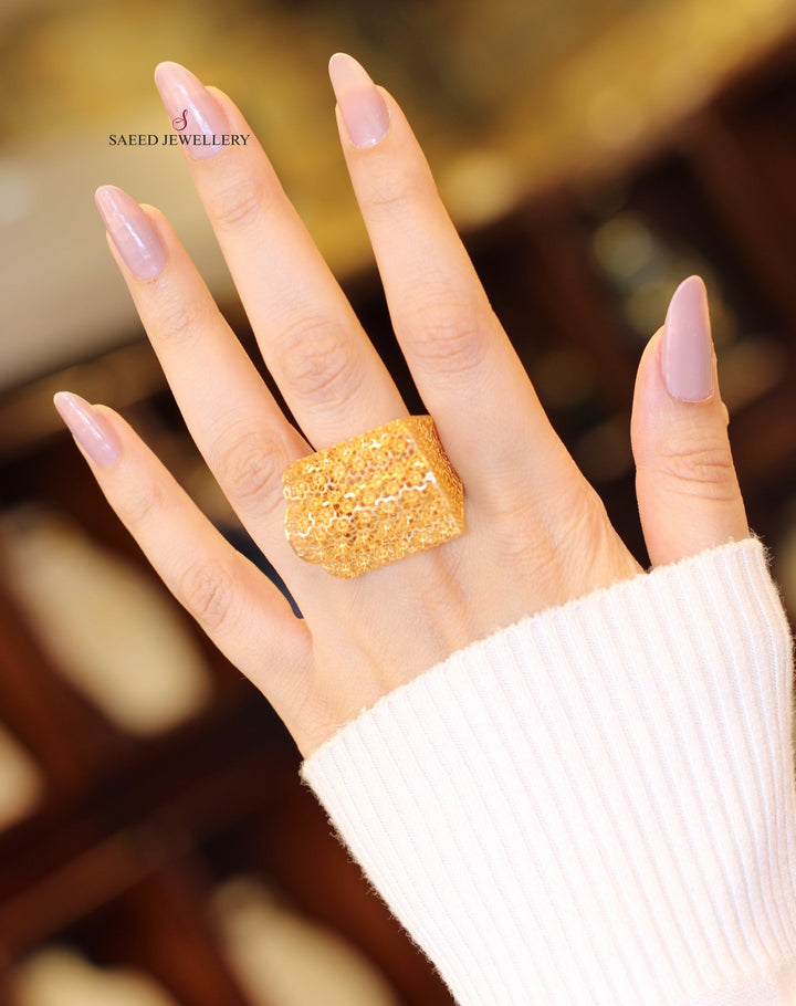 21K Gold Fancy Ring by Saeed Jewelry - Image 4