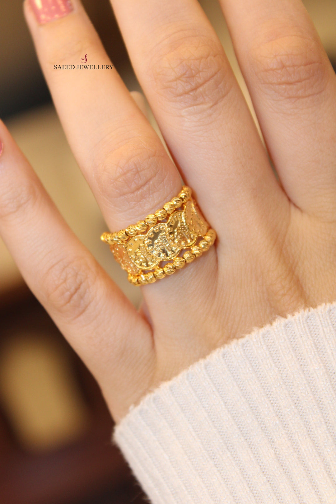 21K Gold Fancy Ring by Saeed Jewelry - Image 2