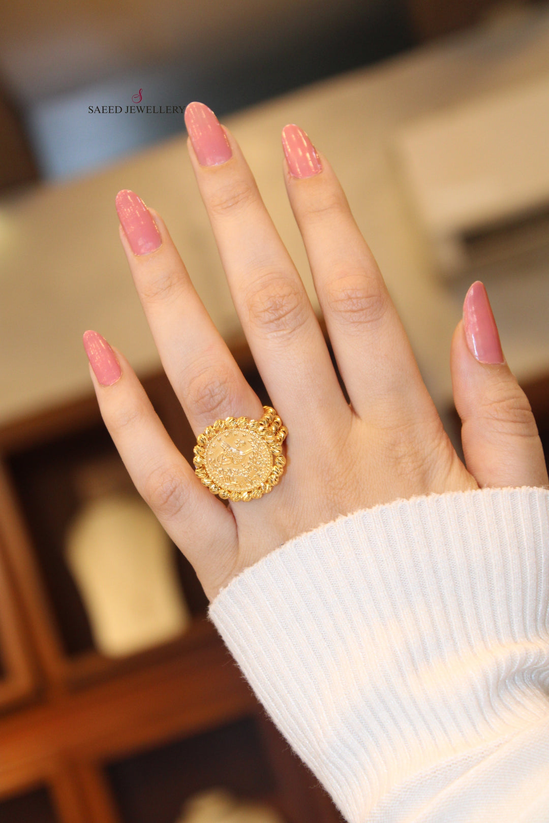 21K Gold Fancy Ring by Saeed Jewelry - Image 6