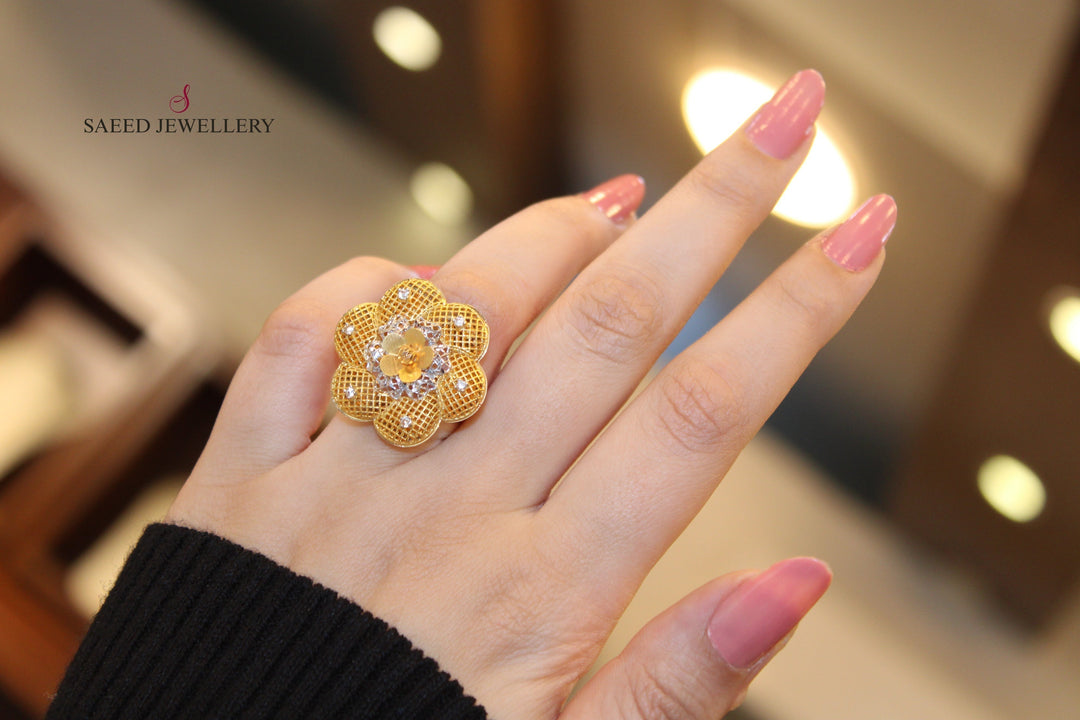 21K Gold Fancy Ring by Saeed Jewelry - Image 2